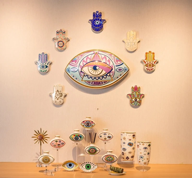 Eye of Wisdom Ceramic Vase - 20 cm