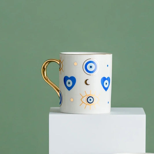 Ceramic Evil Eye Mugs Coffee Mugs Tea Cups