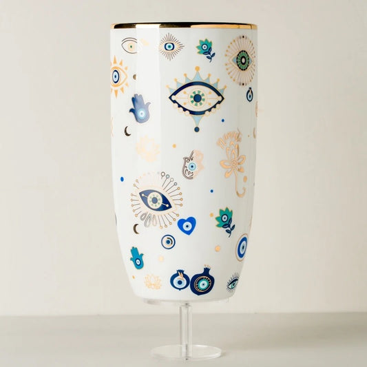 Eye of Wisdom Ceramic Vase - 20 cm