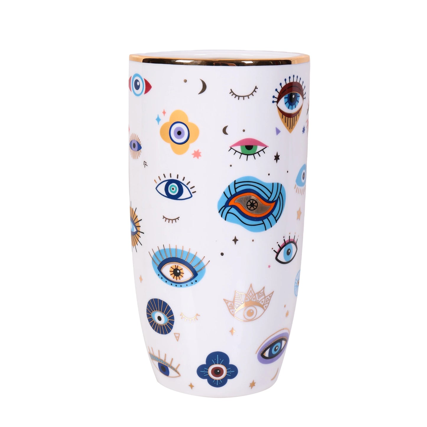 Eye of Wisdom Ceramic Vase - 20 cm