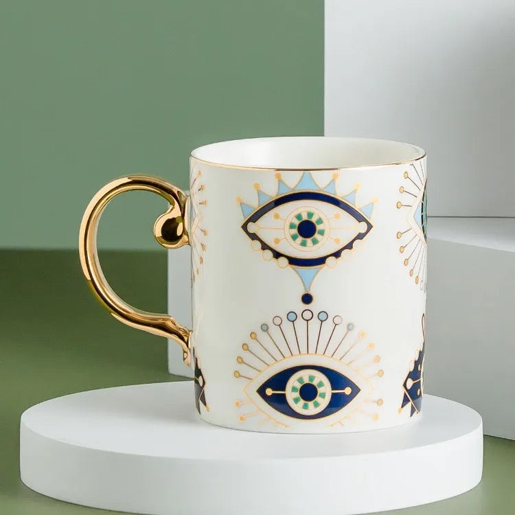 Ceramic Evil Eye Mugs