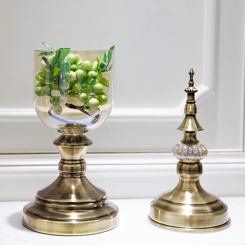 Set of Two Vintage Glass Jars