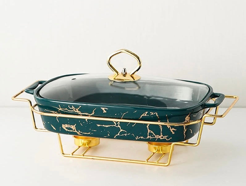 Rectangular casseroles with two handles