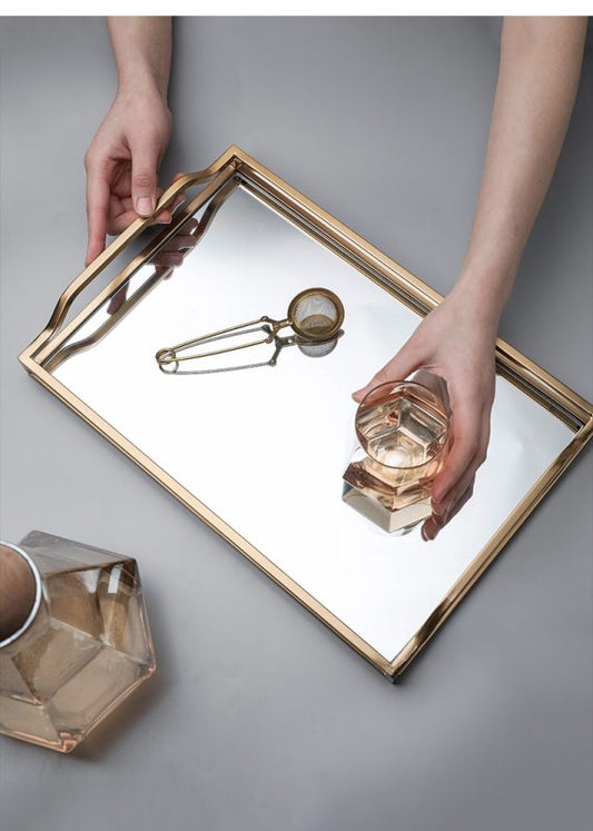 Gold Mirror Tray